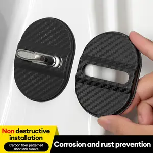 4pcs Cover Kait Pintu Mobil, Mencegah Karat Gagang Pintu & Aksesoris Dekorasi Keren 6cm×8cm