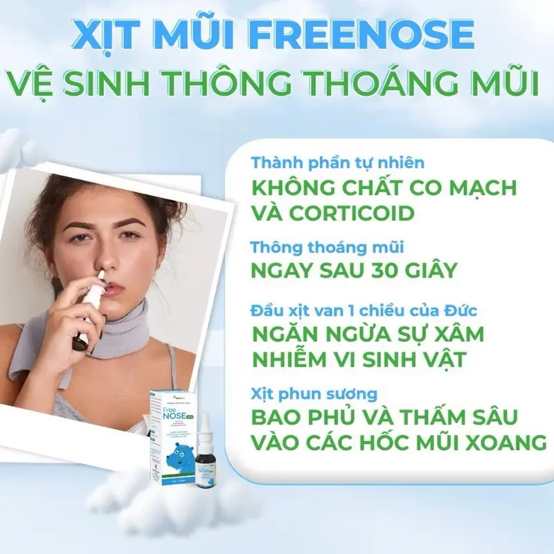 Xịt thông mũi xoang FREENOSE Adult / Xịt rửa mũi Joy Bebe 3