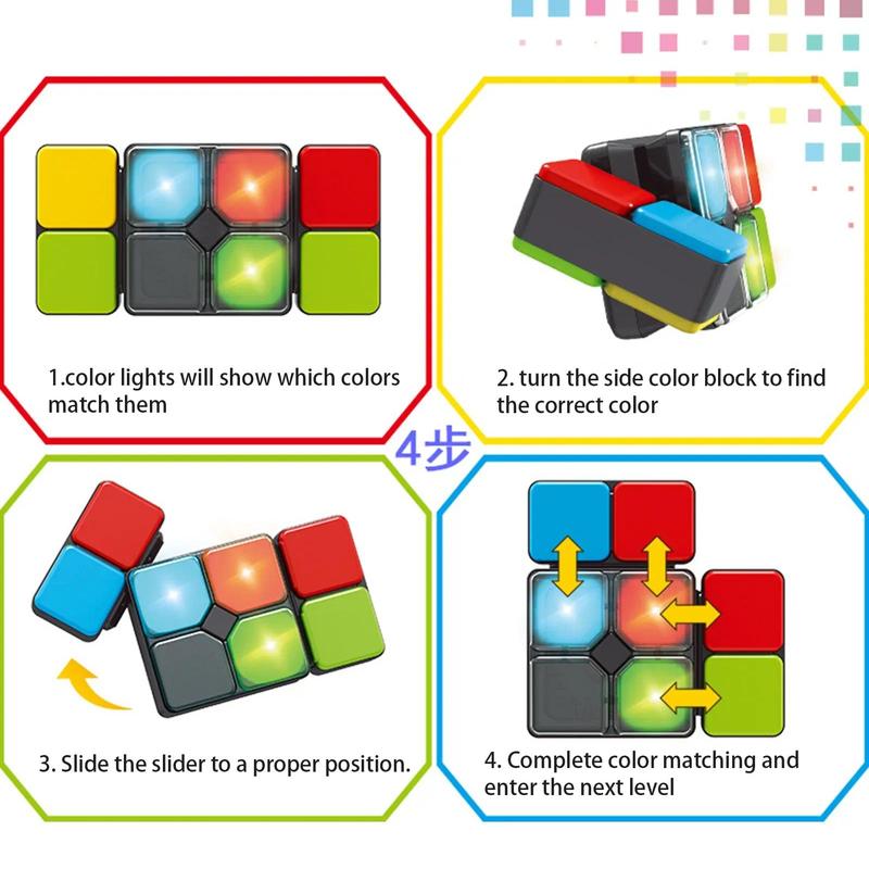 Product Introduction of Music, ever-changing Rubik's Cube puzzle, glowing sound, ever-changing Rubik's Cube game console, parent-child interactive toy 4