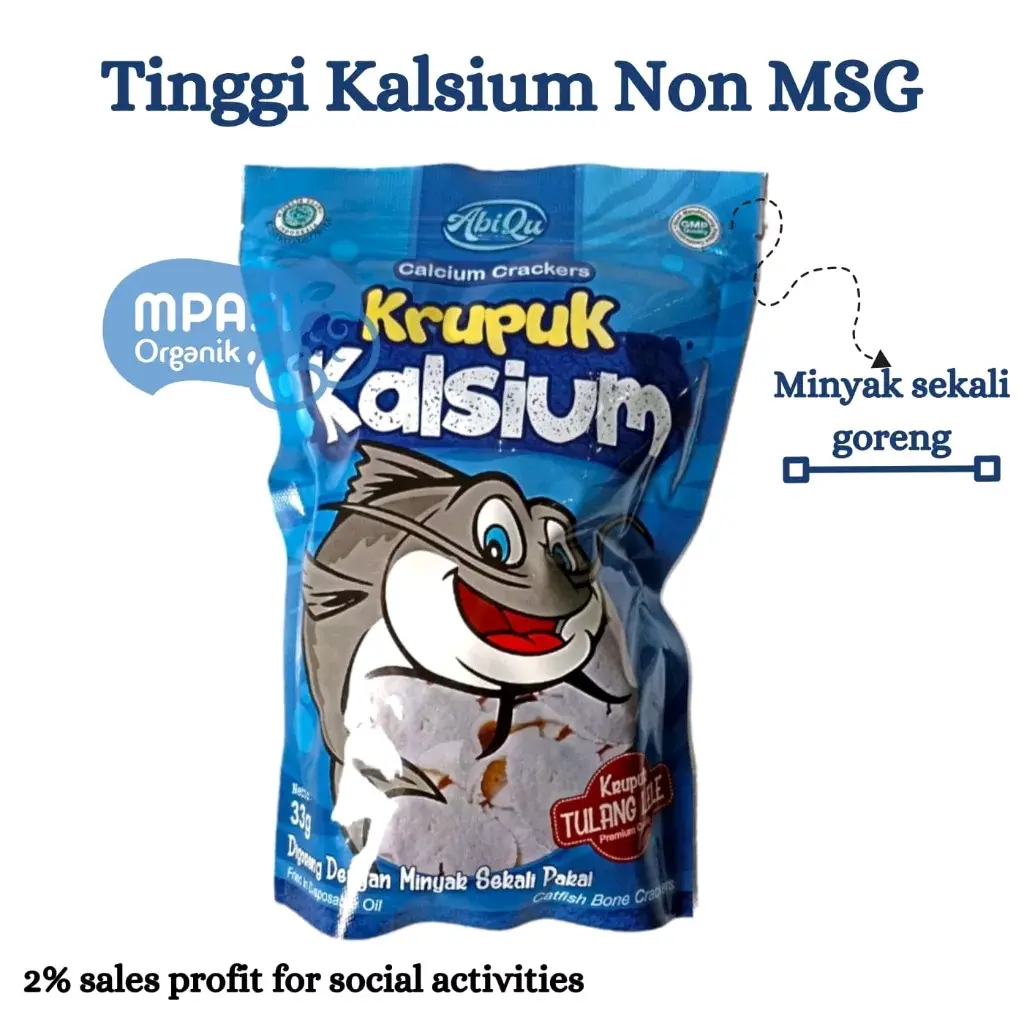 KERUPUK KALSIUM/NON MSG/CAMILAN SEHAT BAYI
