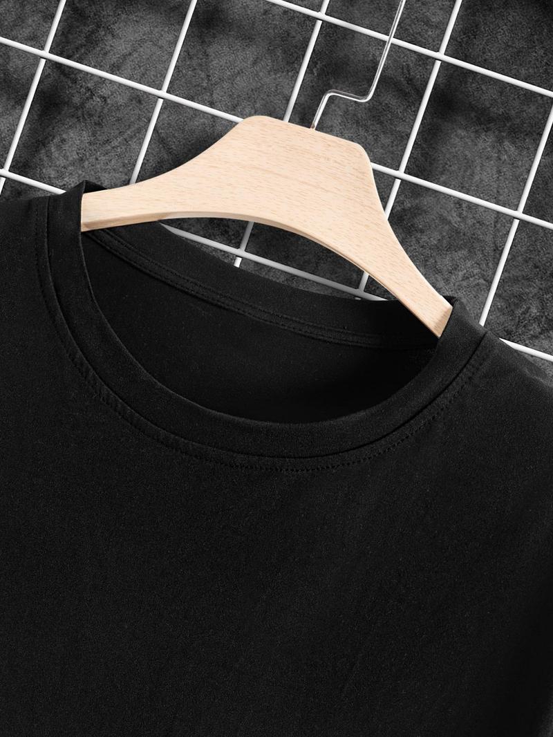 Product Introduction of Men's Cartoon Game Controller Print Round Neck Tee, Regular Fit Casual Short Sleeve T-shirt, Men's Summer Top for Daily Wear 20