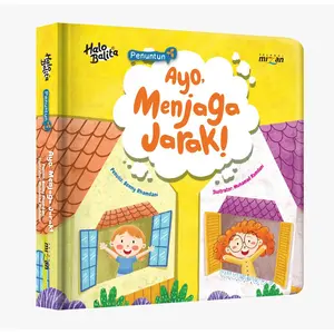[Mizan Surabaya] Buku Anak Halo Balita Seri Penuntun : Ayo, Menjaga Jarak! (Boardbook)