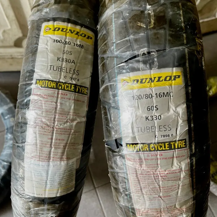(SH 150 - K330A) Vỏ Dunlop mã K330A (K330) cho xe SH150, Shark - Sản xuất tại Indonesia. 0
