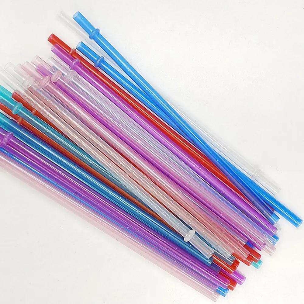 1PC New Reusable Powder Plastic Straw Car Travel Cup Straw Portable Glitter Straw with Cleaning Brush Cup Accessories Milk Tea Coffee Straw for Stanley 40oz/30oz/20oz