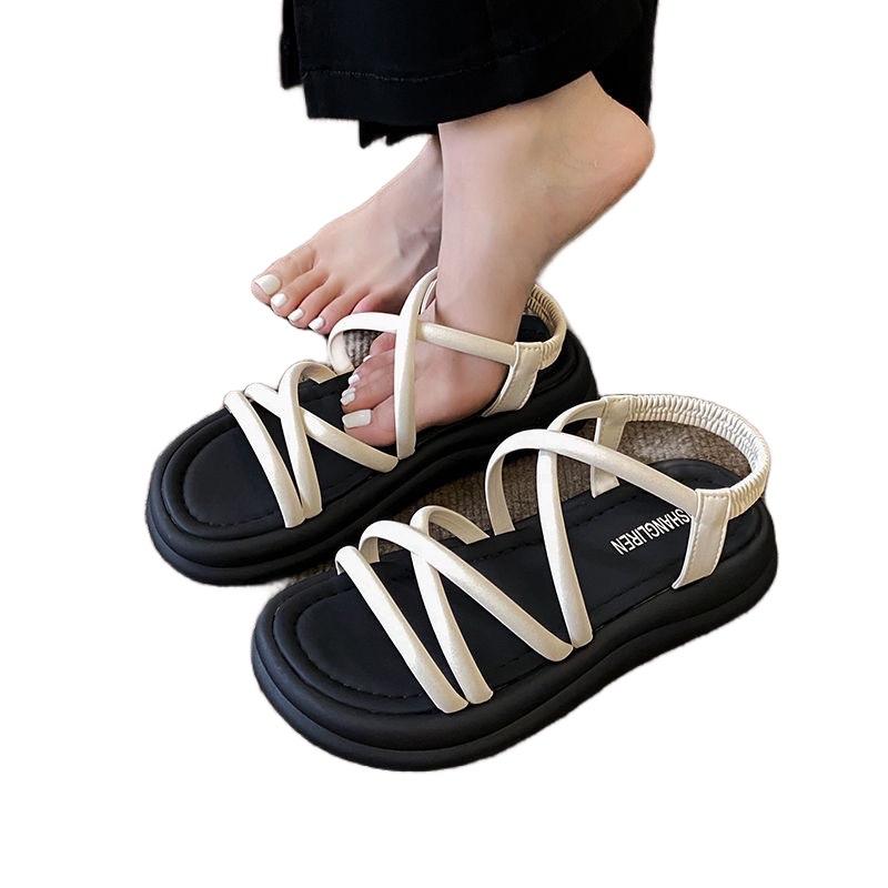 ( Size 35-40) Giày Sandal Dây Mảnh Đan Chéo Thời Trang Shoseh GiàY - DéP Nữ Women 2 dây chéo (6) 2 càng dép sandal