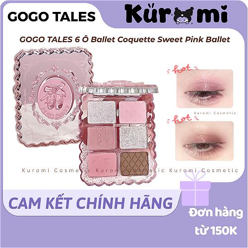 [GOGO TALES] Bảng Phấn Mắt Gogo Tales 6 Ô Vỏ Hồng Ballet Coquette Sweet Pink Ballet Soft Mist Eyeshadow Palette GT773