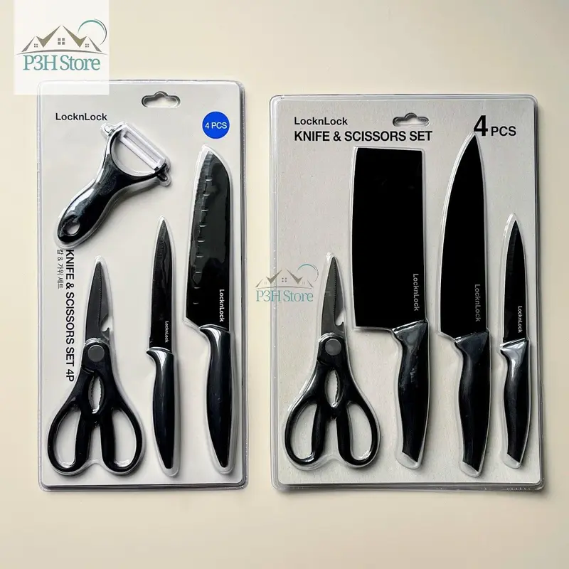 Vĩ dao nhà bếp 4 món LocknLock CKK106S4 màu đen 0