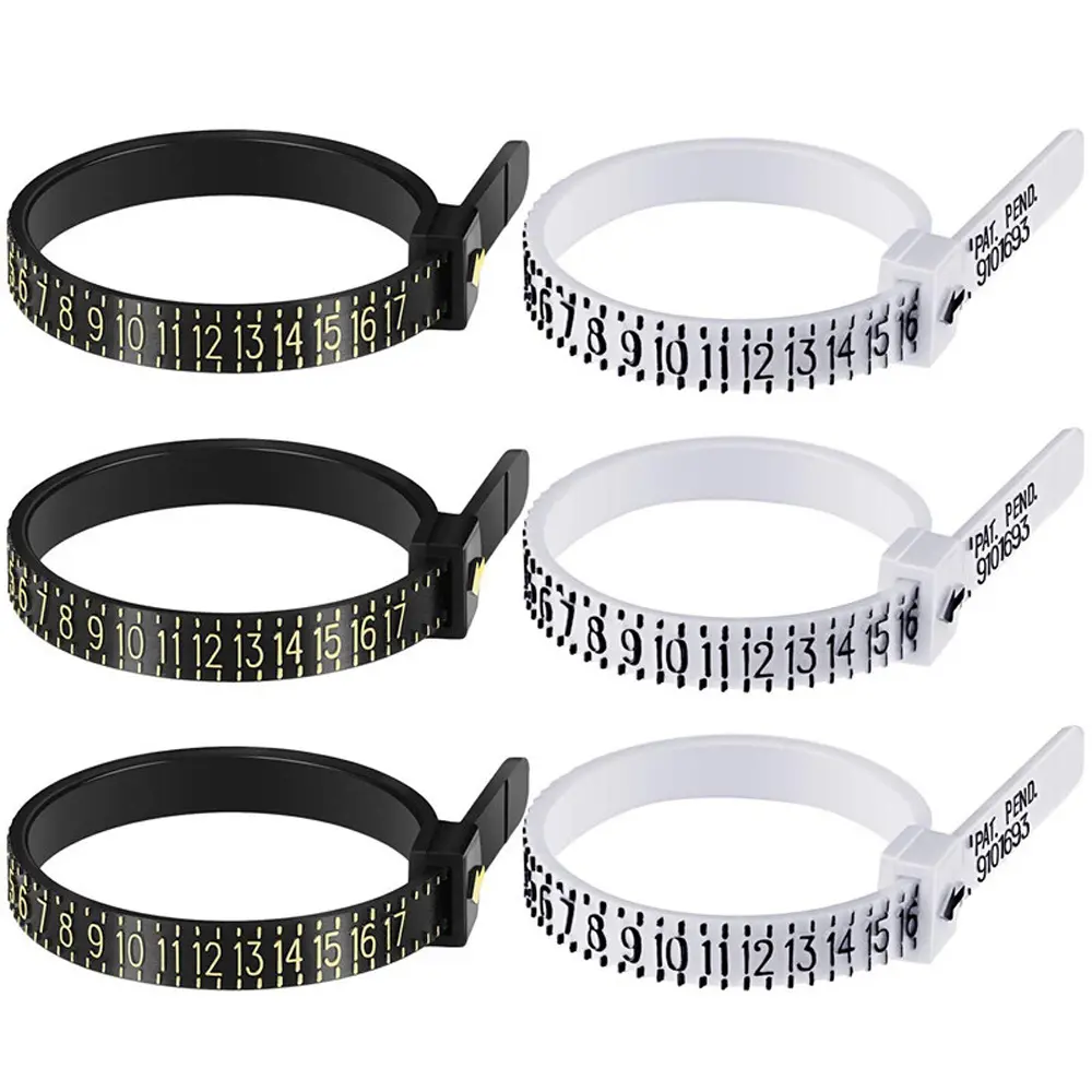 High Quality Sizes A-Z White/Black British/American Wedding Ring Band Ring Sizer Measure Finger Gauge Genuine Tester
