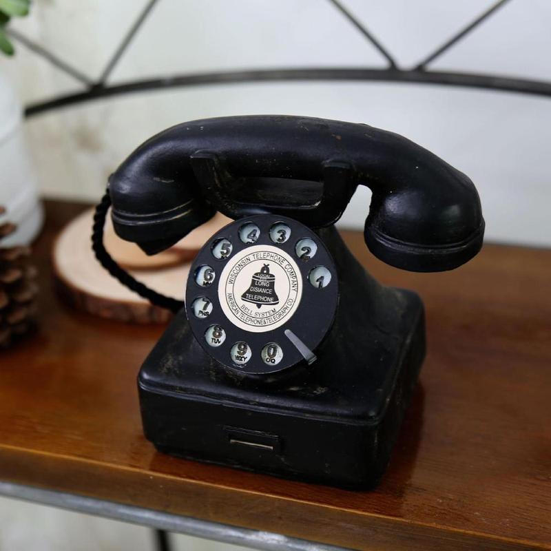 Old Fashioned Landline Telephone Model Classic Photography Props Creative Retro Telephones for Bar Desk Cafe Hotel Ornament 6