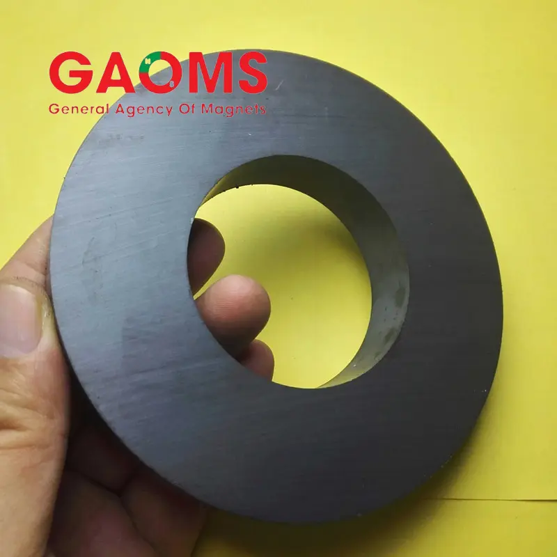 Nam châm ferrite màu đen 120x20 lỗ 60mm 0