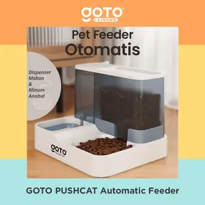 Goto [COD] Pushcat Pet Feeder Tempat Makan Minum Kucing Anjing Otomatis