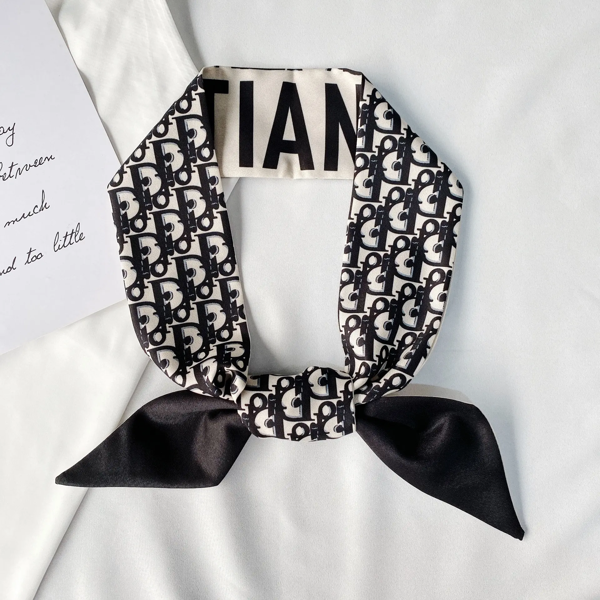 New Style Bag Strap Hair Tie Twill Long Scarf Ribbon Small Neck Scarf Personality Fashion Women