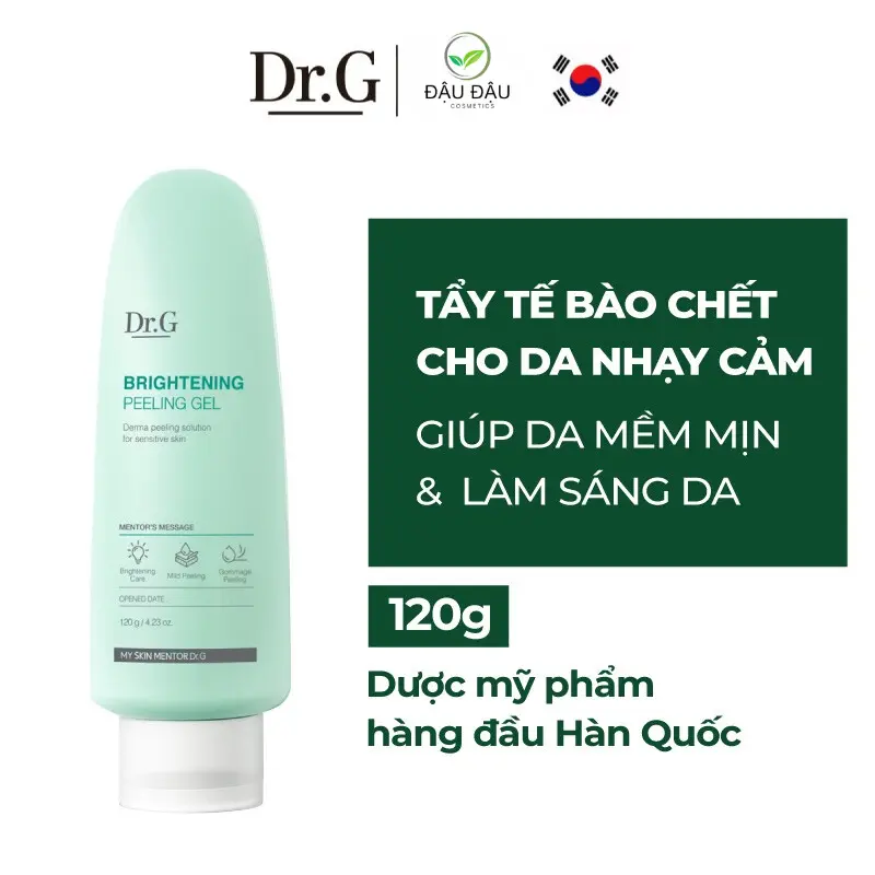 Tẩy Da Chết Dr.G Brightening Peeling Gel 120ml Dịu Nhẹ Hỗ trợ Dưỡng Sáng Da Mờ Thâm Nữ Women