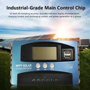 MPPT Solar Charger Controller Regulator Dual USB LCD 12/24V - MPS36