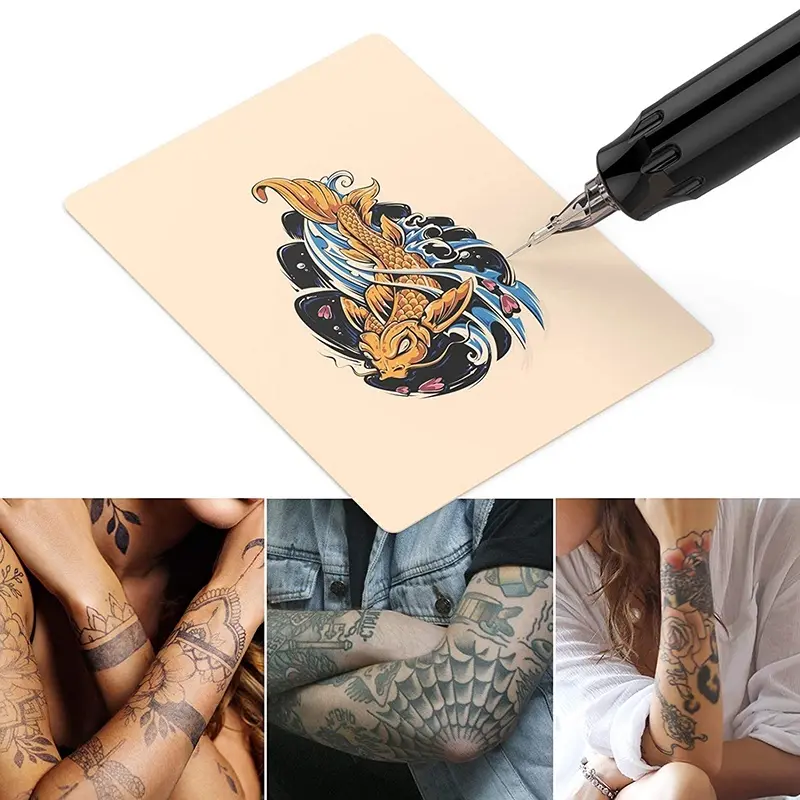 Tattoo Practice Skin Double Sides Fake Skin Permanent Makeup Synthetic Leather Skin for Tattoo Beginners