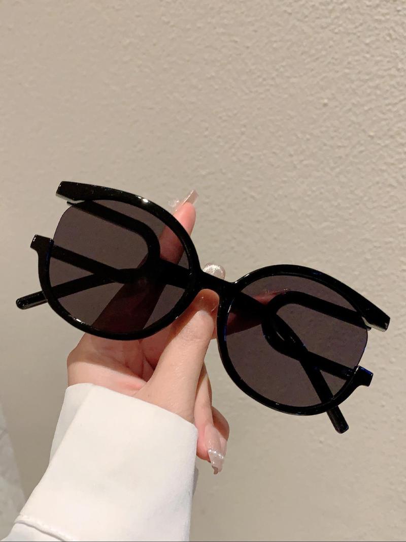 Product Introduction of Retro Outdoor Round Frame Fashion Sunglasses, Travel Glasses Trends 2024 for Women, 2024 New Style Sun Protection Sunglasses for Trip & Driving Use 3