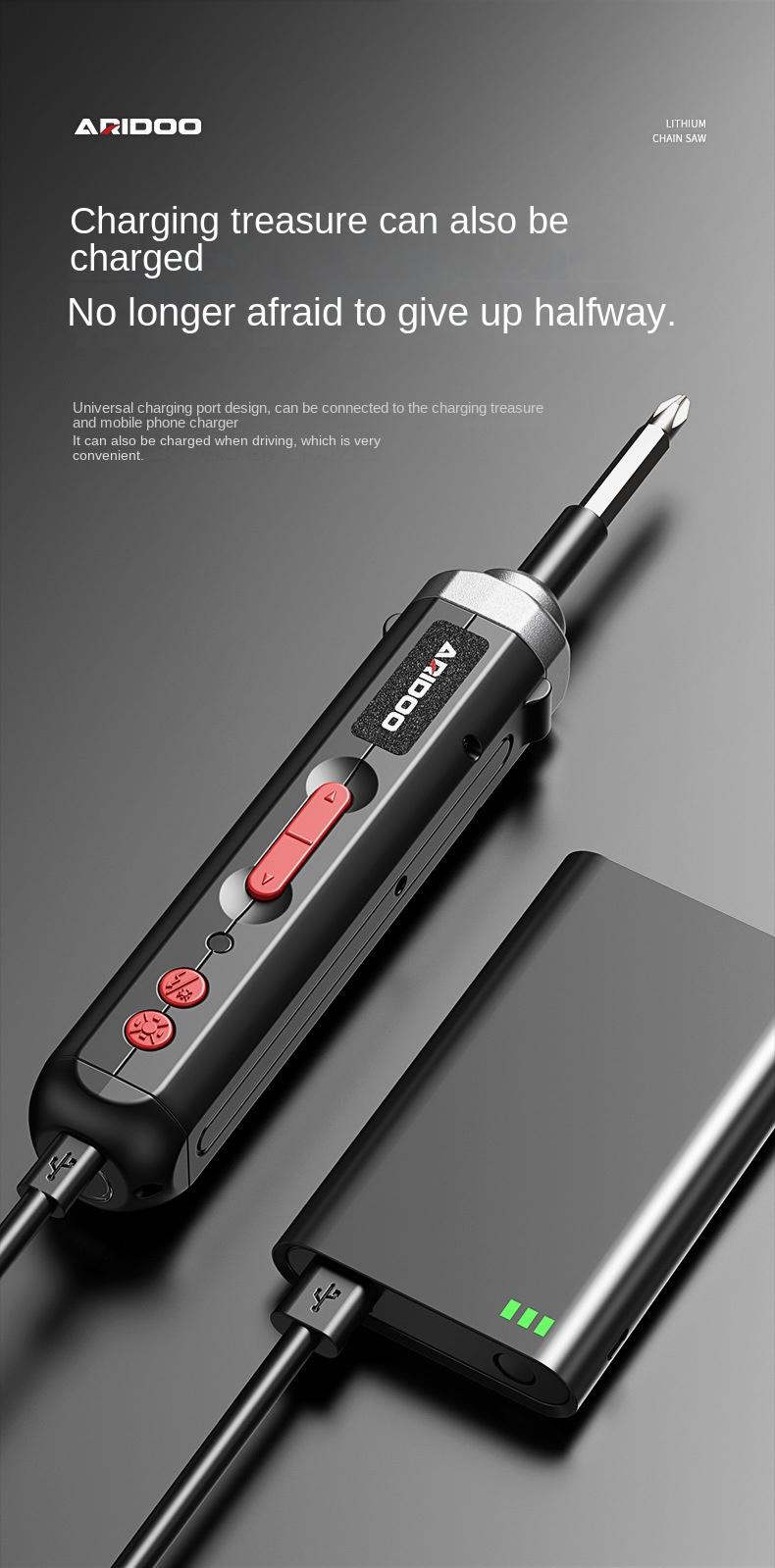 Product Introduction of Electric Screwdriver Set Wireless Cordless Rechargeable Electric Screwdriver Small Disassembly Screw High Power Large Torsion Tool Electric Screwdriver 11