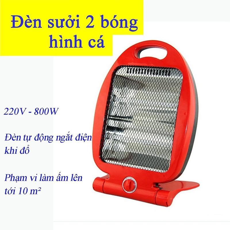 Đèn Sưởi, Máy Sưởi Ấm Hồng Ngoại 2 Bóng Sưởi Cao Cấp, Có Chế Độ Tự Ngắt, An Toàn Cho Trẻ Em 5