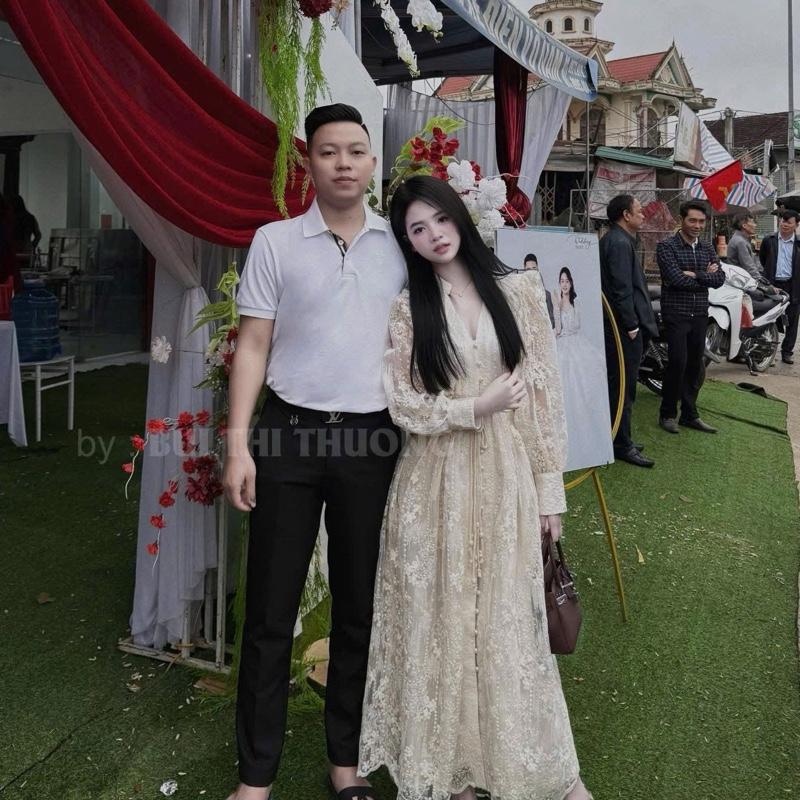 Váy Ren Dài Tay Cvay dài Cúc Ngọc Chuẩn Tag Mac L1 (Tl35) 3