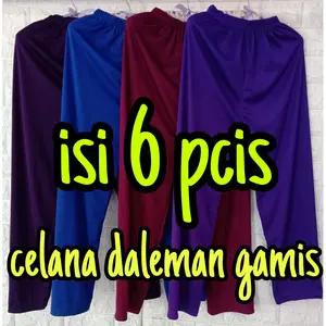 [BISA COD] ISI 6 PCS CELANA DALEMAN GAMIS | CELAMIS | SHORT PANJANG Katun Polos Hitam Cokelat Navy Putih Wanita Legging