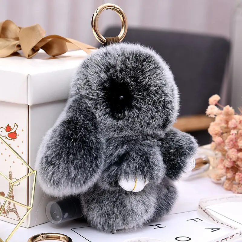 [BUNNY LULU] Thỏ nhồi bông đáng yêu lông dài, mịn. Móc Chìa Khoá , Tag túi xách thỏ bông lông dài Hot Trending. Móc Khoá Nữ, Phụ kiện treo túi xách Nữ charm  labubu Móc Khóa Women 7