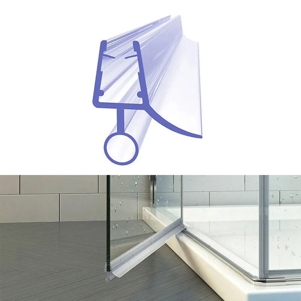 2 Pcs Replacement Weatherstrip Seal Shower Door Seal 6/8/10/12mm Water Deflector Bath Shower Screen Door Seal Strip Bath