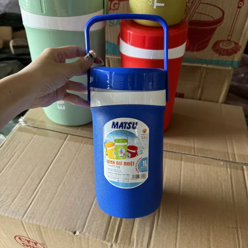 Bình giữ nhiệt nhựa DT 750ml, 1L, 1L5, 2L, 3L, 4L giữ nhiệt 8 tiếng 5