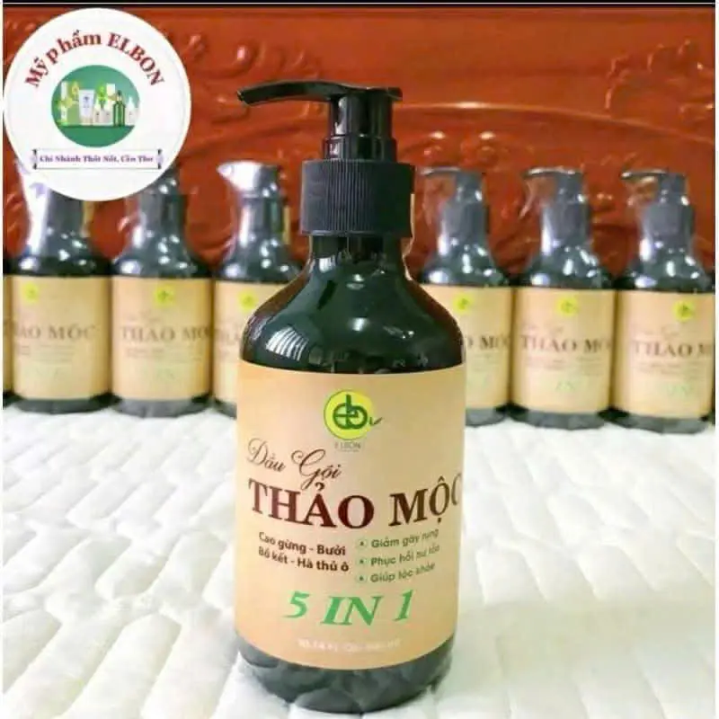 Dầu Gội Thảo Mộc 5in1 Elbon 300ml - Giảm Khô Xơ, Gãy Rụng, Phục Hồi Tóc Hư Tổn 4