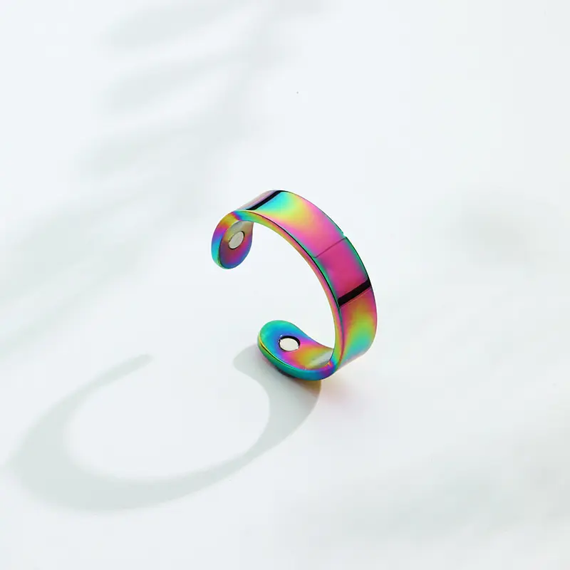 Magnet ring titanium steel stainless steel finger ring therapy sleep decompression