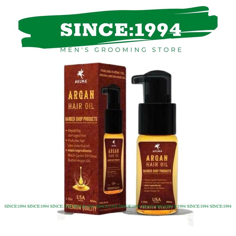 Tinh dầu dưỡng tóc nam Akuma Argan Hair Oil 50ml - Chính Hãng