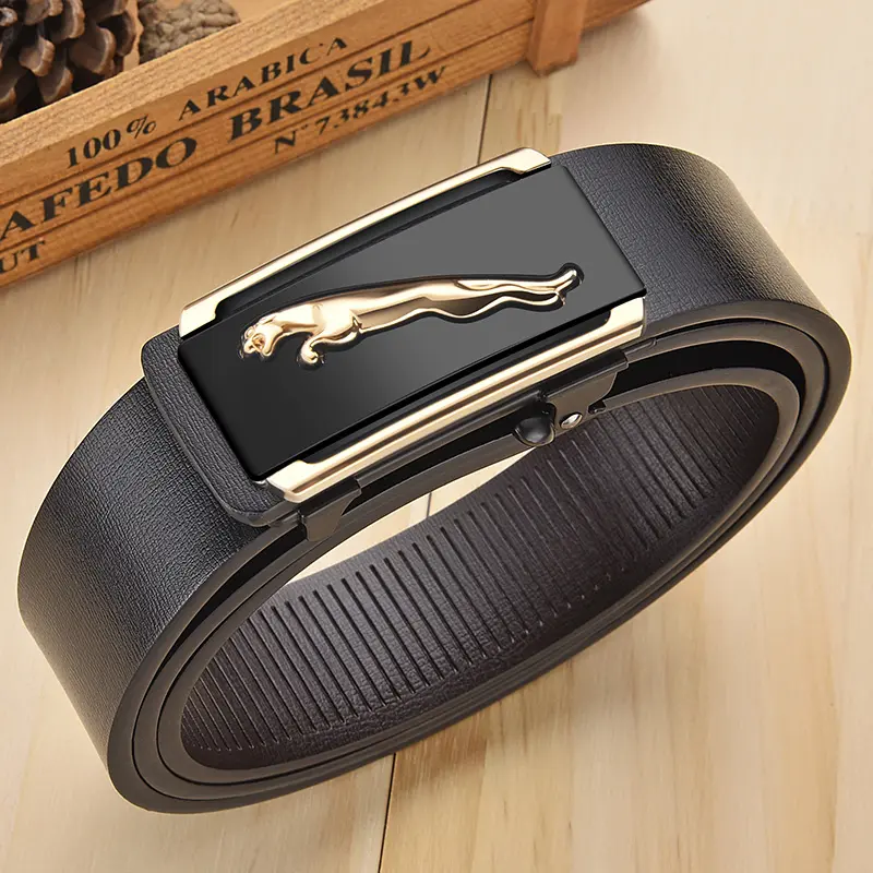 Men's leather belt, high-grade, genuine leather, pure cowhide leather, automatic buckle, suitable for business and casual wear youth and fashion belt, new arrivals on Titan