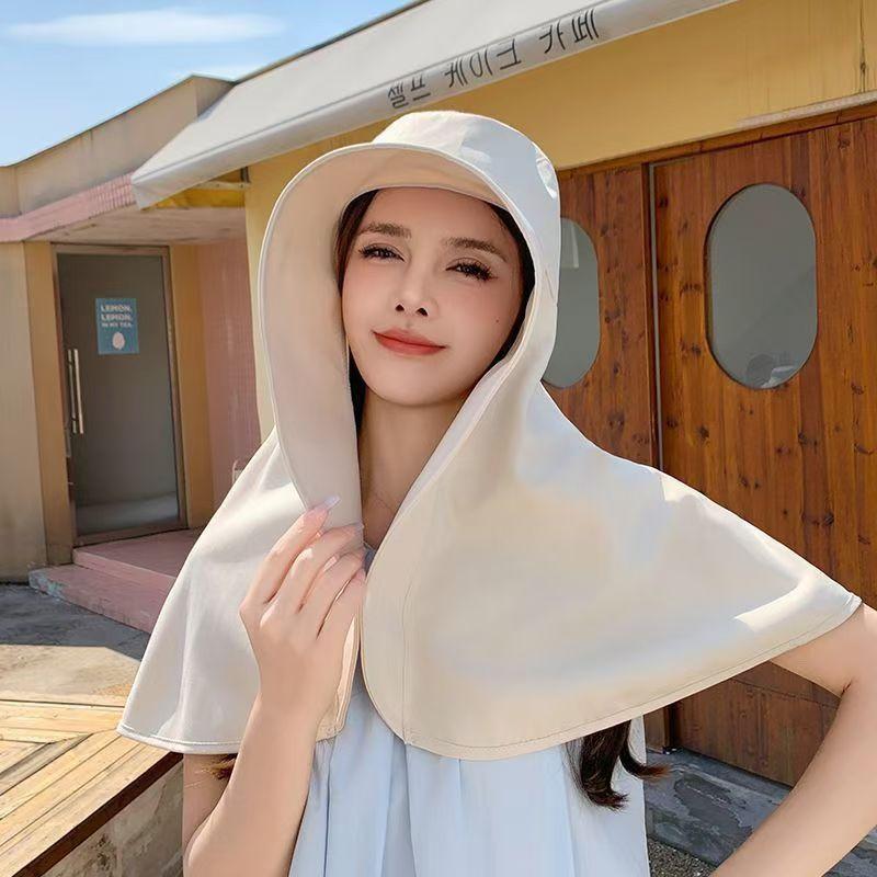 Khăn Choàng Chống Nắng Toàn Mặt Ngoại Cỡ, Mũ Chống Nắng, Chống Tia UV, Che Mặt, Mũ Ngư Dân, Tiện Lợi Để Hấp Dẫn Bện Tóc Đuôi Ngựa, Thích Hợp Cho Phụ Nữ, Hàng Mới Về Nón Hat 2