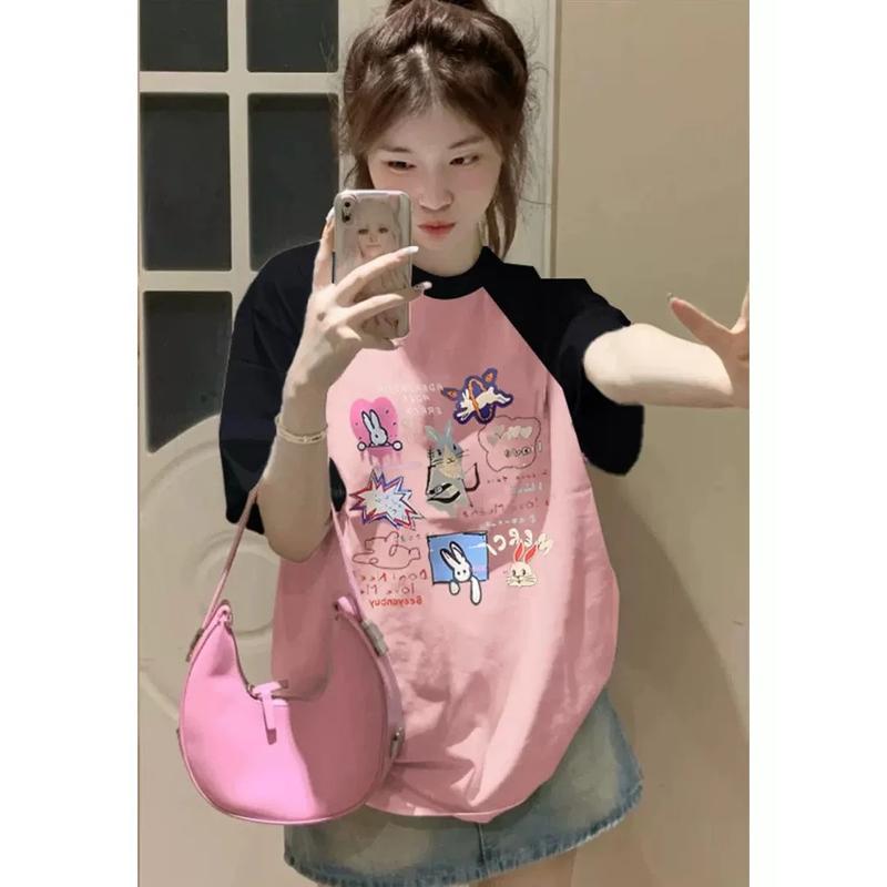 Áo thun RAGLAN form rộng tay lỡ in chữ beeyanbuy CAT Choice FA1-0507-14 1