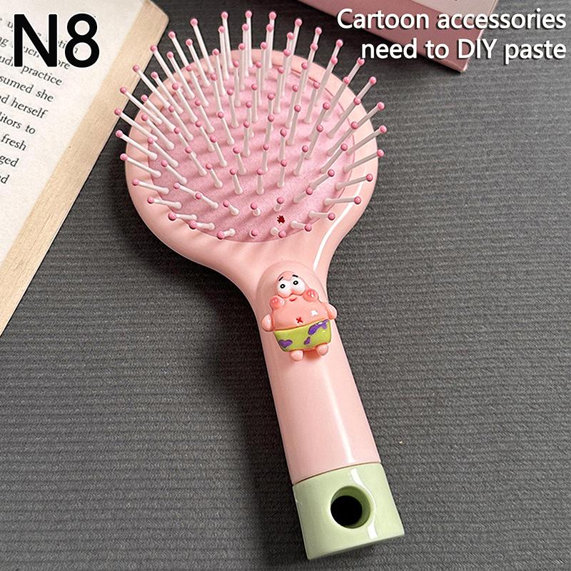 Product Introduction of Cartoon Handheld Mirror Comb Cartoon Air Cushion Comb Portable Student Dormitory Girlfriend Style Handheld Hairdressing Comb 32