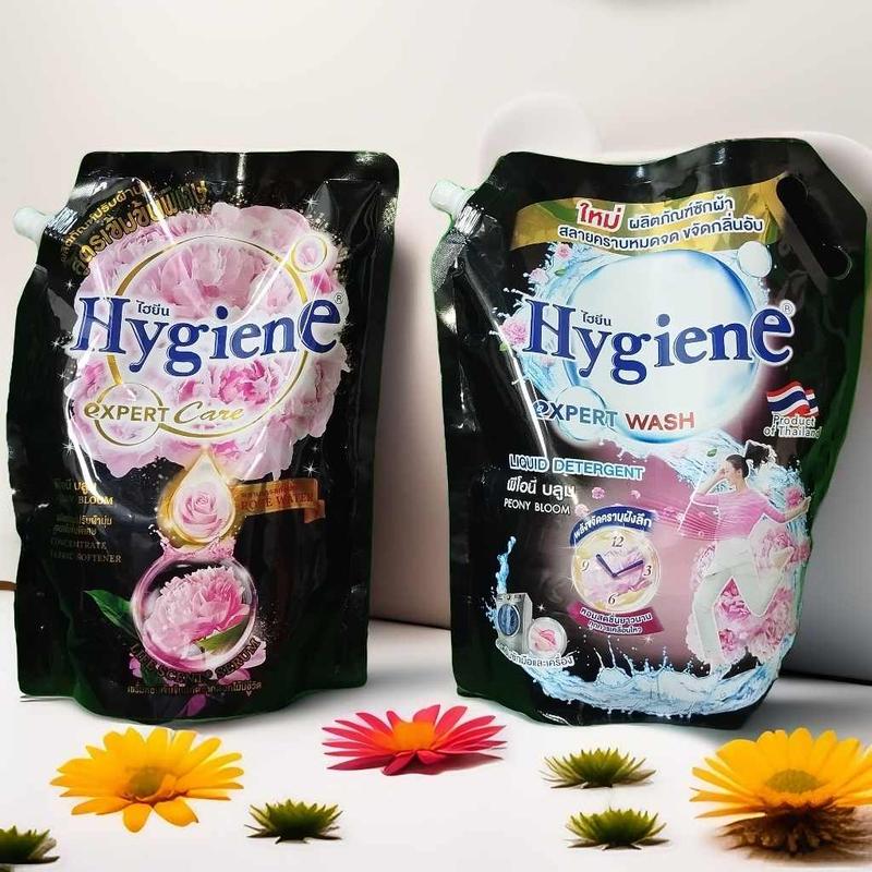 Combo 1 túi Nước xả Hygiene đen 1150ml + 1 Túi nước Giặt Hygiene 1800ml