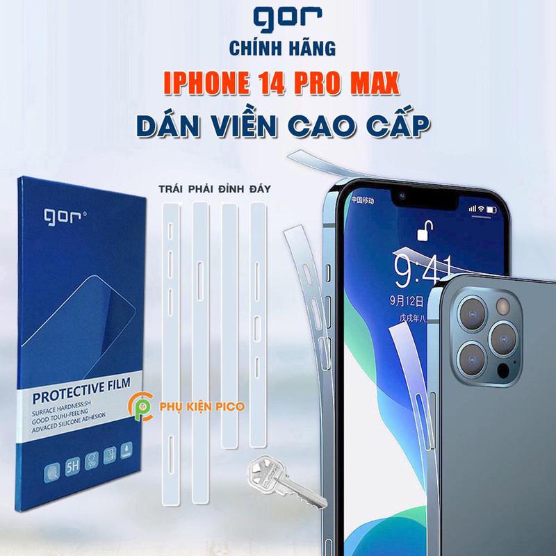  Dán viền Gor dành cho điện thoại Iphone 14 Pro Max   15 Pro Max   16 Pro Max   17 Pro Max dẻo trong suốt PPF cao cấp tự phục hồi vết xước - Phụ kiện 