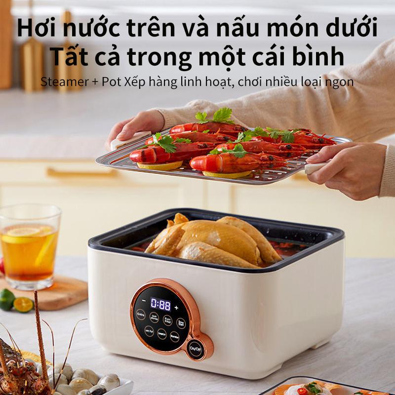 Nồi hấp kawu, dung tích lớn 24L, đa năng vừa hấp vừa nấu trong một nồi, ba lớp có thể tự do kết hợp, làm nóng nhanh tập trung năng lượng 1500W,model BT-ZG06 2