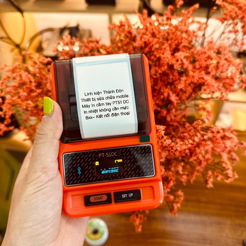 Máy in nhãn dán cầm tay PT51DC