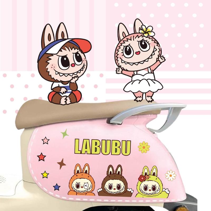 LABUBU cartoon sticker decoration motorcycle waterproof sticker ...