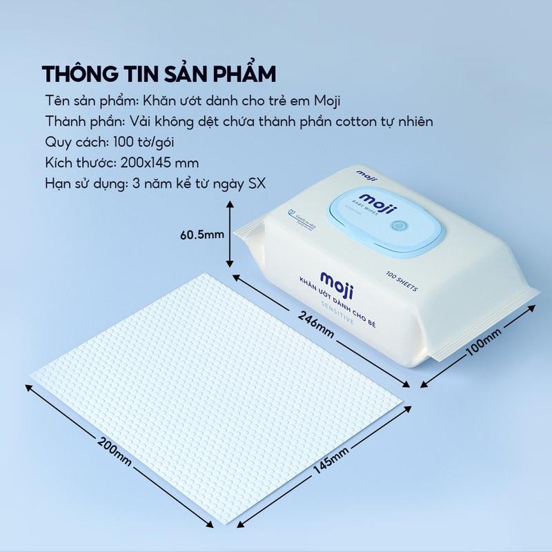 DEAL 9K LIVESTREAM Bịch 10 gói khăn ướt, khăn khô đa năng 300g, combo 3 bịch khăn  ướt 100 tờ 3