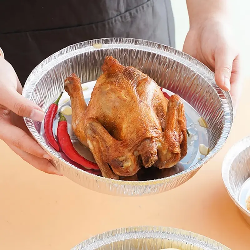 COMBO 50 Khay Giấy Bạc Lót Nồi Chiên Không Dầu JYoohome Khuôn Giấy Bạc Đựng Thực Phẩm Tiện Lợi 1