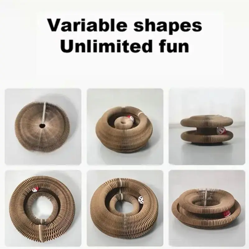 Foldable Cat Toy, Durable Funny Cat Scratcher with Bell, Durable Cat Scratching Toy, Funny Interactive Pet Paws Kitten Scratching Toy, Pet Supplies for Indoor Outdoor Use, Cat Toys, Pet Products Tools 5
