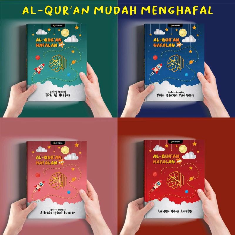 AlQuran Kids Custom Nama A5 | 8 Blok Kata Khusus Anak Hard Cover 1