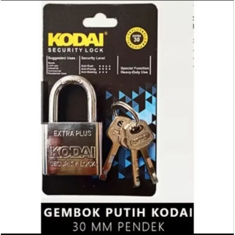 Gembok KODAI Anti Karat Short/Gemvok Pagar Long/Gembok Pagar Stainless Steel, Ukuran 30/40/50/60 Panjang Pendek