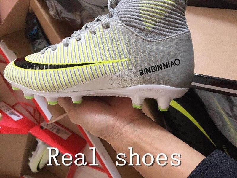 Product Introduction of Giày Futsal dành cho nam và nữ, giày bóng đá có gai dài đến mắt cá chân, giày cao cổ, giày thể thao trong nhà 8