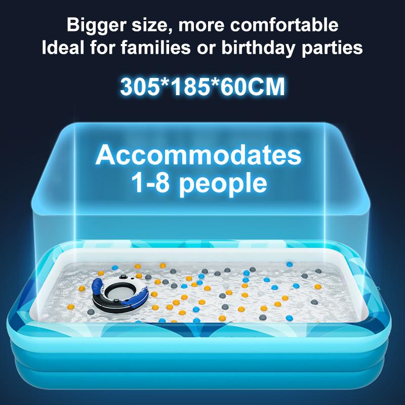 Product Introduction of Passion[READY STOCK]Inflatable Swimming Pool Kids Family Big Size Baby / Kids Pool Kolam Mandi Budak Murah Kolam Renang 5