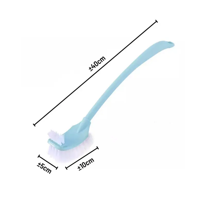 Sikat Toilet 2 Sisi Gagang Panjang / Alat Gosok Lantai Kamar Mandi Kloset / Long-Handled Toilet Brush Double-Sided / Sikat Pembersih WC Closet Sudut 2 Sisi Melengkung Lengkung Bengkok Serbaguna 2