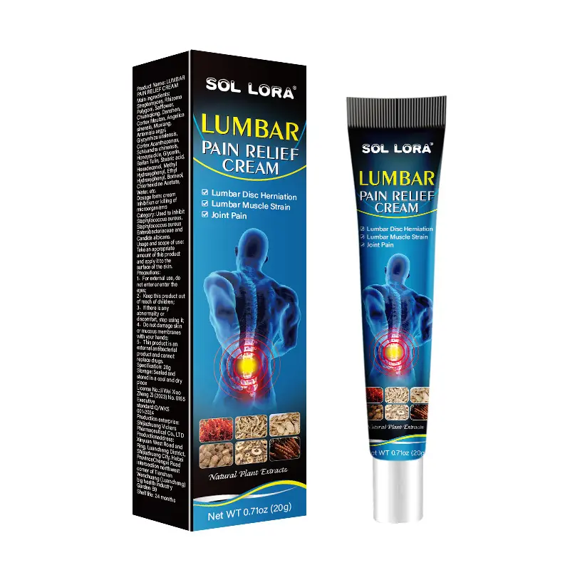 SOL LORA Lumbar Muscle Strain Cream Relieves Long Sitting Fatigue Soothing Cream for Lumbar Disc Herniation Muscle Pain