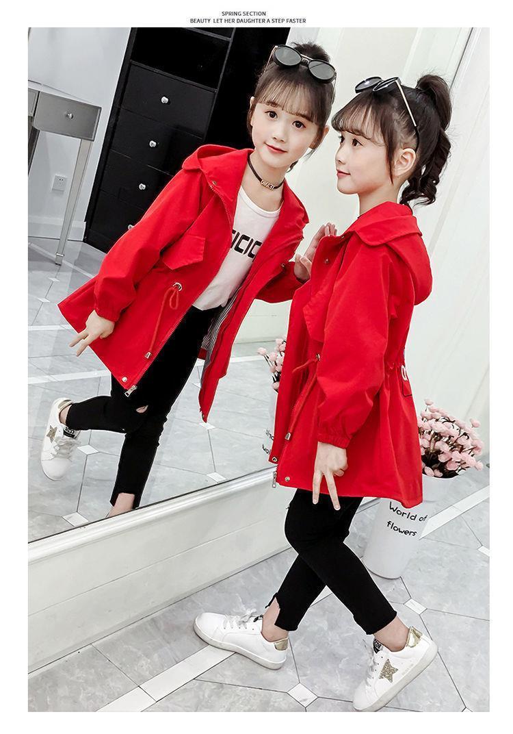 Product Introduction of Áo khoác ngoài mùa thu cho bé gái, phong cách Hàn Quốc mới 2021, dài Trung Bình có mũ trùm đầu, thích hợp cho trẻ em Trung Bình và lớn, hợp Xu hướng thời trang mùa xuân và mùa thu, bán chạy tại cửa hàng, [Giảm giá đặc biệt] 11