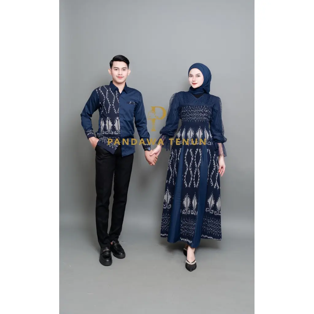 PANDAWA BAJU TENUN COUPLE ALLUNA BLUE